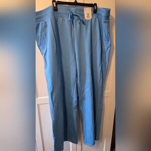NWT! Xersion Women's Blue Fleece Lounge Pants Sz 2X